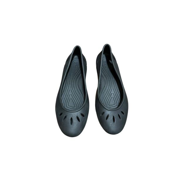 Crocs Kelli Iconic Comfort Ballet Flats Slip On Shoes Black Size 7 - Picture 1 of 9